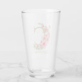 Verre Aquarelle or et monogramme floral C (Dos)