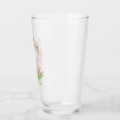 Verre Aquarelle or et monogramme floral C (Gauche)