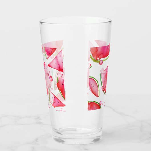 Verre Aquarelle pastèque 1 (Gauche)