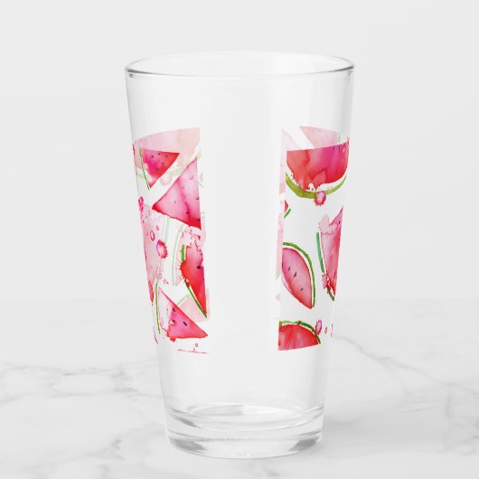 Verre Aquarelle pastèque 1 (Gauche)