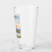 Verre Aquarelle Plage Côtière Phare Océan (Gauche)