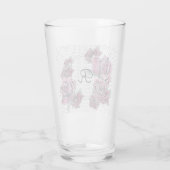 Verre Aquarelle rose rouge points femmes Tumbler initial (Dos)
