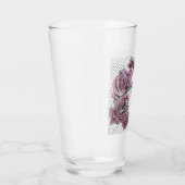 Verre Aquarelle rose rouge points femmes Tumbler initial (Droite)