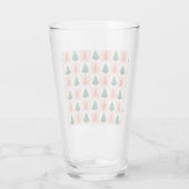 Verre Aquarelle rouge vert Joyeux sapin de Noël motif (Dos)