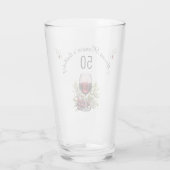 Verre Aquarelle rouge Vin Olive 50e anniversaire (Dos)