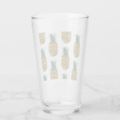 Verre Aquarelle tropicale ananas Motif sans couture (Dos)