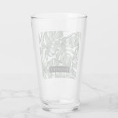 Verre Aquarelle tropicale Oasis moderne Feuille Motif (Dos)