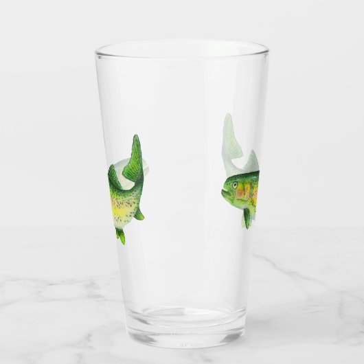 Verre Aquarelle truite arc-en-ciel (Gauche)