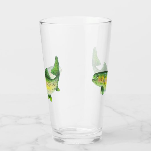 Verre Aquarelle truite arc-en-ciel (Droite)