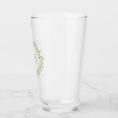 Verre Aquarelle Verdure couronne et monogramme (Gauche)