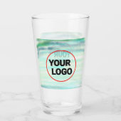 Verre Aquarelle verte simple abstrait ajouter le logo te (Dos)