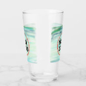Verre Aquarelle verte simple abstrait ajouter le logo te (Gauche)
