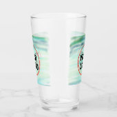 Verre Aquarelle verte simple abstrait ajouter le logo te (Droite)