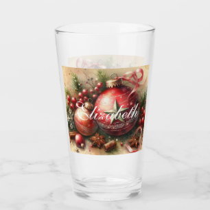 Verre Aquarelle vintage Pastel Ornements de Noël