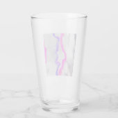 Verre Aquarelle violet et rose Abstrait (Dos)