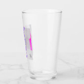 Verre Aquarelle violet et rose Abstrait (Gauche)