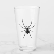 "Arachnid" Simplement Éffrayant B&W Pint Glass