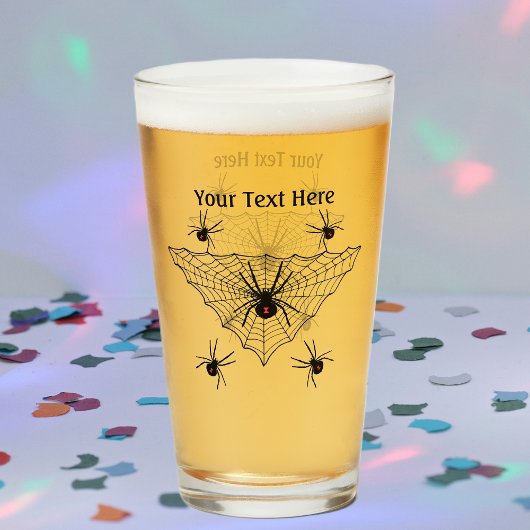 Verre Araignées déplaisantes noires veuves Marquage roug