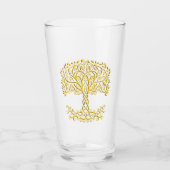 Verre Arbre Celtique Jaune (Devant)