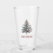Verre Arbre de Noël aux coeurs (Devant)