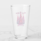 Verre Arbre de Noël rose Famille personnalisée (Dos)