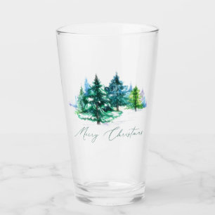Verre Arbres à l'aquarelle