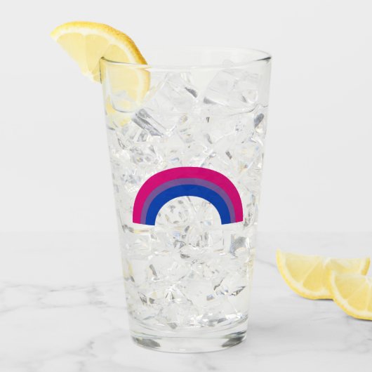Verre Arc-en-ciel bisexuel (Devant glace)