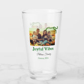 Verre Arc vert joyeuse Vibes ajouter le nom de la photo (Dos)