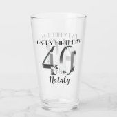 Verre Argent métallique 40e anniversaire (Dos)