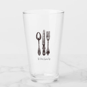 Verre Argent vintage Artisan Alimentation NOM D'Entrepri