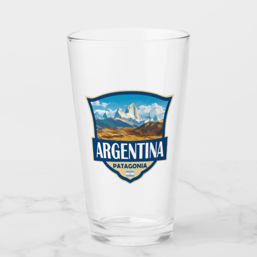 Verre Argentina Illustration Retro Badge (Devant)