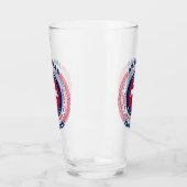 Verre Arkansas conception de la typographie circulaire (Gauche)