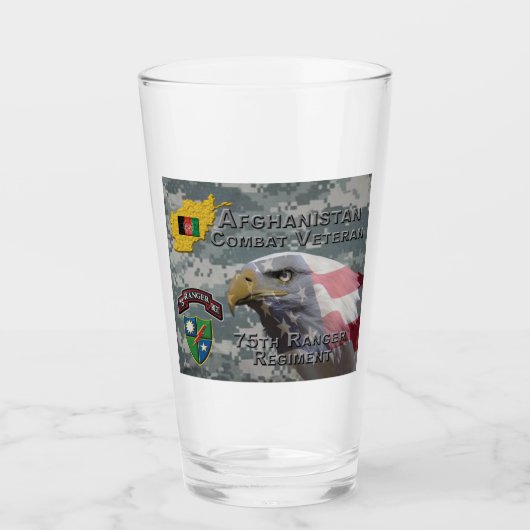 Verre Armée afghane de combat 75e régiment de Rangers (Devant)