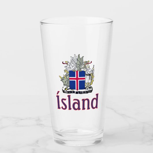 Verre Armoiries de l'Islande (Devant)