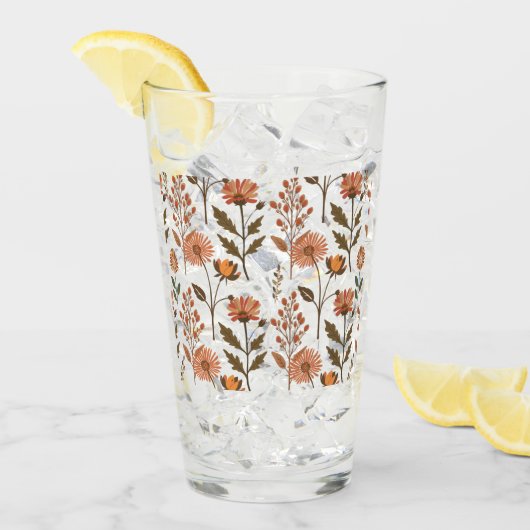Verre Arrangement floral d'automne (Devant glace)