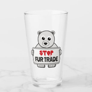 Verre Arrêter le commerce de fourrures Sad Ours Polaire