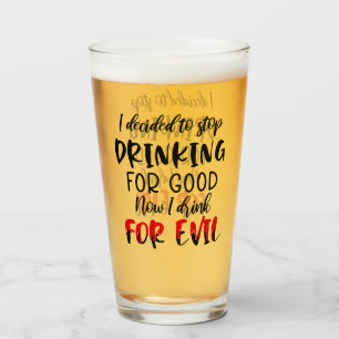 Verre Arrêtez de boire pour de bon   Drôle Humour d'alco