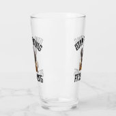 Verre Arrêtez de marcher sur mes nuts - drôle Amateur d' (Gauche)