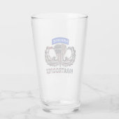 Verre Arrivée de sauts aériens avec drapeau américain (Dos)