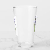 Verre Art Botanique Fleur Iris Violet (Gauche)