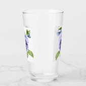 Verre Art botanique floral de pensées violettes (Droite)