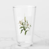 Verre Art botanique floral oriental blanc (Dos)