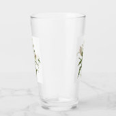 Verre Art botanique floral oriental blanc (Droite)