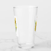 Verre Art botanique jaune Iris (Gauche)