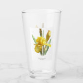 Verre Art botanique jaune Iris (Devant)