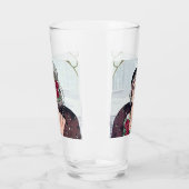 Verre Art déco rétro dame de Noël (Gauche)