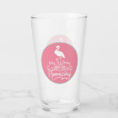 Verre art du mot rose (Dos)