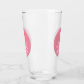 Verre art du mot rose (Gauche)