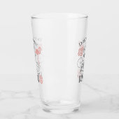 Verre art du mot rose (Gauche)