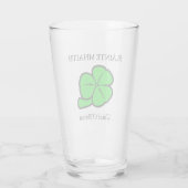 Verre Art floral de la Saint-Patrick Trèfle vert (Dos)
